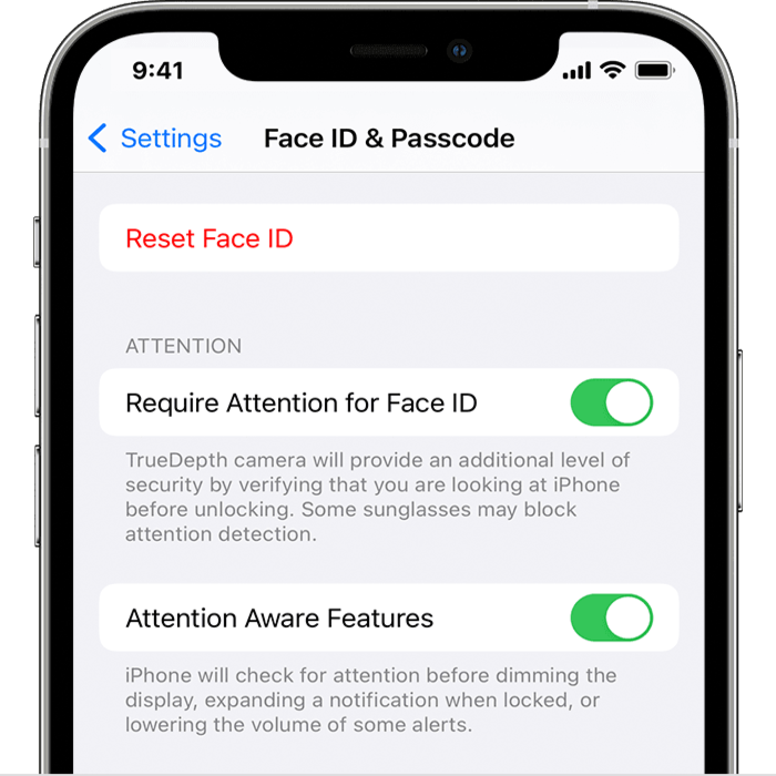 Turn On Facial Recognition on iPhone